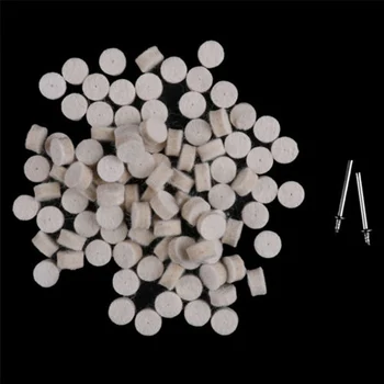 

100pcs 13mm Wool Felt Polishing Wheel Buffing Pad For Rotary Tool + 2pcs Shank