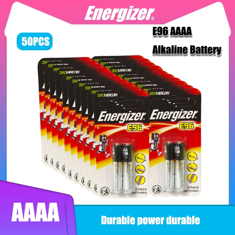 50pcs Energizer 1.5V E96 AAAA primary battery alkaline battery dry