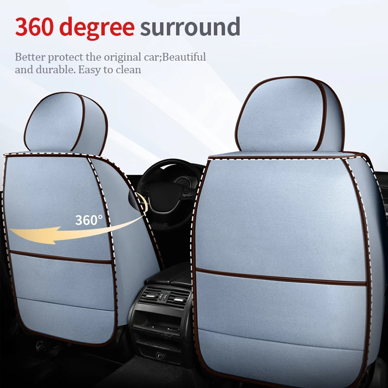 Universal Linen Car Seat Cover Flax Auto Seat Protector Automotive Vehicle  Cushion Fit for Sedan SUV Pick-up Truck Car Goods