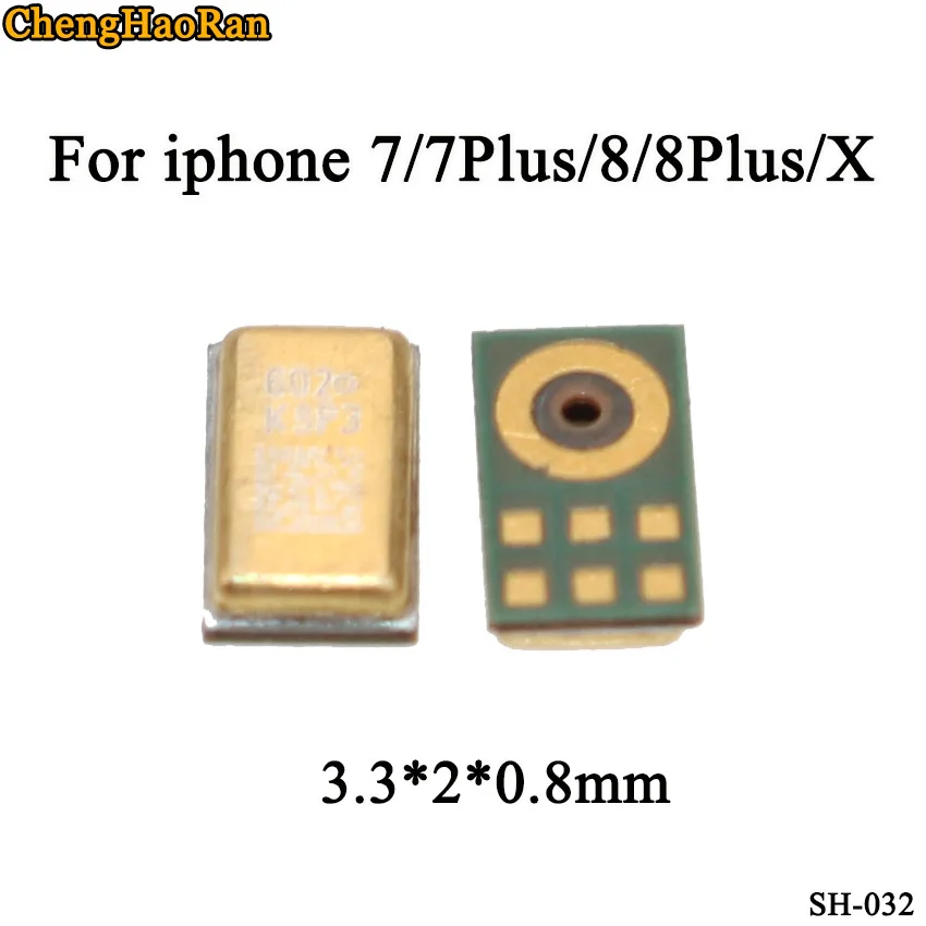 ChengHaoRan 10 шт./лот встроенный мобильный телефон, микрофон 3,3*2*0,8 мм для iPhone 7 7Plus 7P 8 8Plus 8P X микрофон