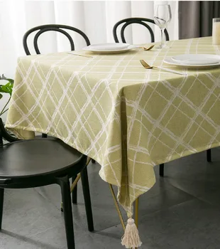 

Proud Rose Nordic Minimalist Tassel Spike Tablecloth Table Cloth Rectangular Custom Cover for Checkered Coffee Table