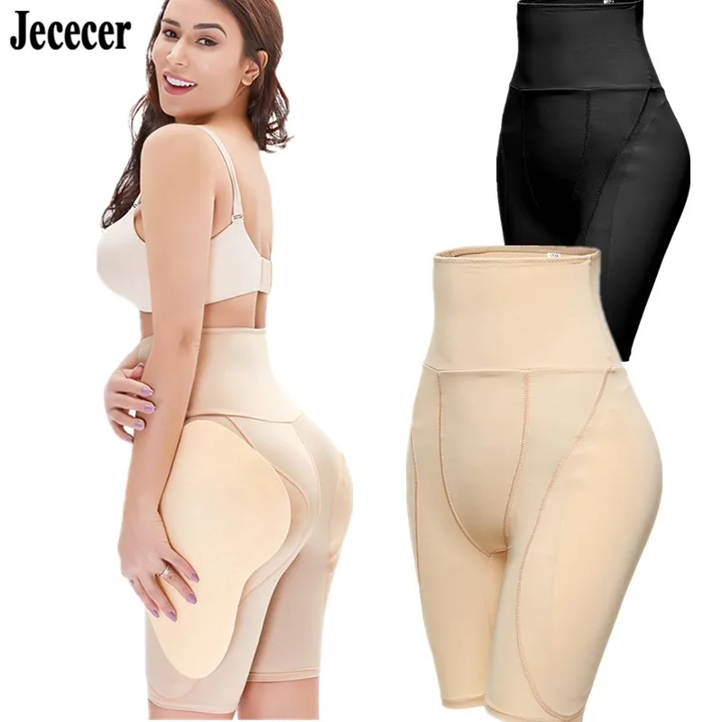 Plus Size Women High Waist Trainer Underwear Sponge Pads Body Shapers Hips Up Belly Slim Fake Ass Pants Padded Panties Shapewear