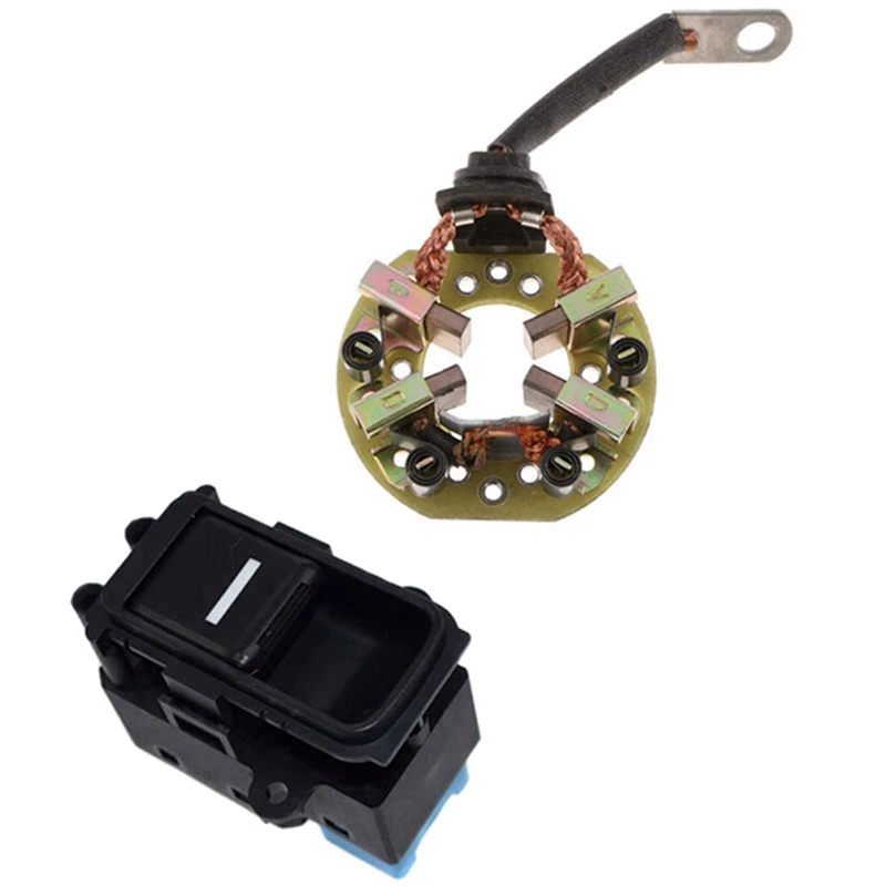 

2 Pcs Car Accessories: 1 Pcs Starter Brushes Brush Holder 31208-Pca-902 & 1 Pcs Car Power Window Control Switch