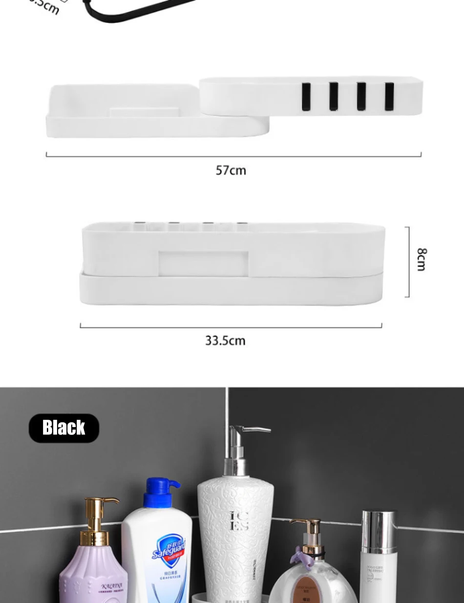Bathroom Shelf Organizer Rotatable