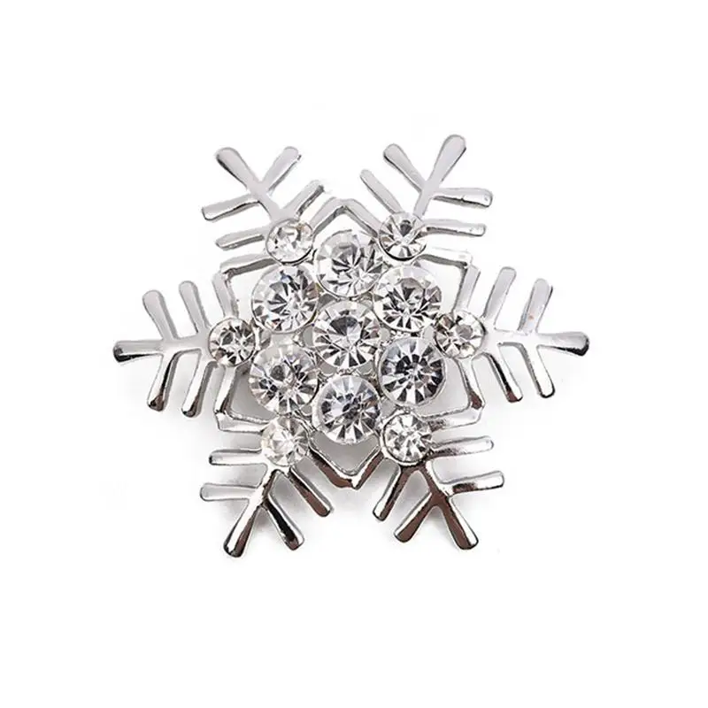 6 шт., кольца для салфеток со снежинками, сверкающие стразы, пряжки для салфеток, металлическая для салфеток, держатели для рождественского ужина, стола для рождественской вечеринки A35