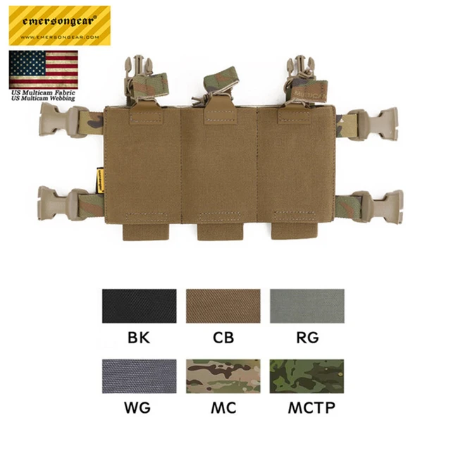 Emerson Elastic Triple 5,56 Mag Poch carte LV haute vitesse pour  transporteur tactique