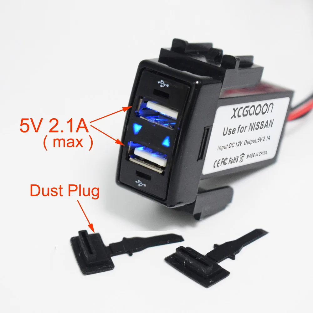 XCGaoon специальная 5V 2.1A & QC3.0 Быстрая зарядка 2 разъем usb автомобильная вилка