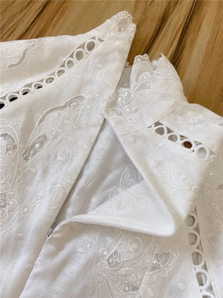 Осень, vestidos de lino de las mujeres de manga completa bordado ahueca hacia fuera, сексуальное платье, fiesta Robe