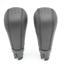 Palanca de cambios de cuero cosido a mano para coche Volvo, perilla de palanca de cambios de mano, compatible con modelo S60, S80, V70 II, XC70 II, 5/6
