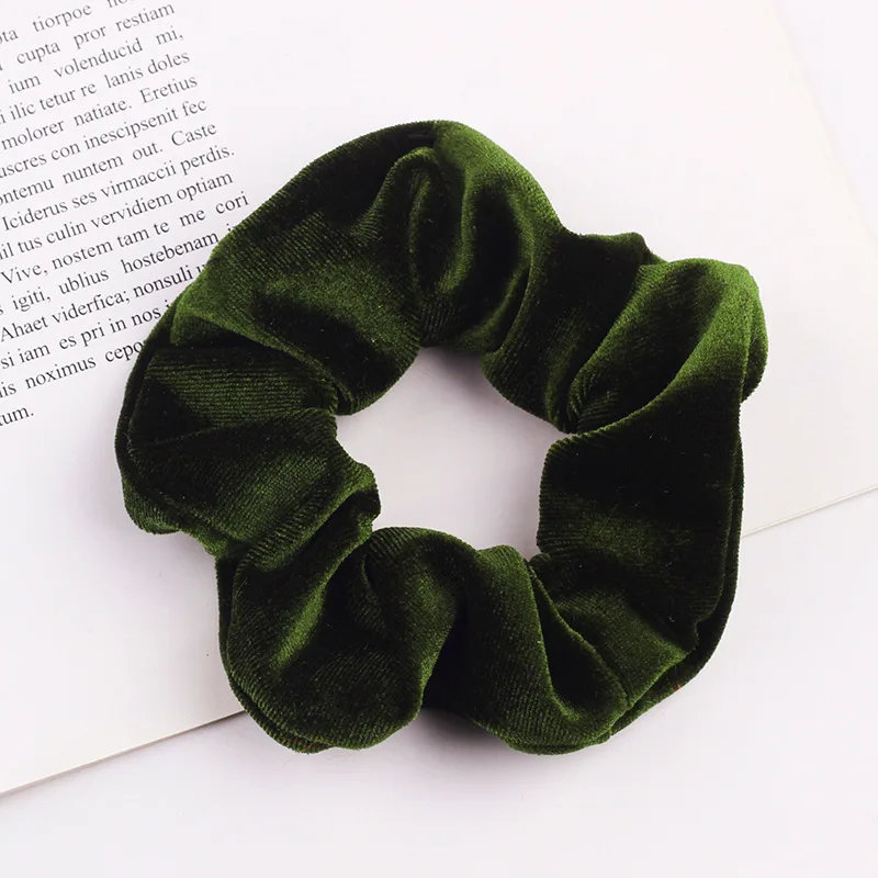 New 37Colors Korea Velvet Scrunchie Elastic Hair Bands Solid Color Fashion Headband Ponytail Holder Hair Ties Hair Accessoires wide headbands for short hair Hair Accessories