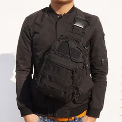 Enhanced Tactical Waterproof Outdoor Sling Bag for Hiking, Camping, and Hunting (Black)