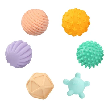 

6PCS Soft Grasping Ball Baby Toy Massage Sense Contact Ball Suit Baby Grasping Ball