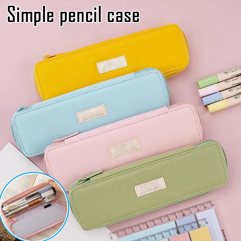 lápices duradero, bolsa organizadora de papelería para oficina, bolsa de para niños y niñas, estuche de lápices, suministros escolares de oficina|Estuches escolares| - AliExpress