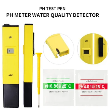 

LCD Digital PH Meter High Accuracy 0.1 PH Tester Aquarium Pool Water Quality Measure Wine Urine Automatic Calibration 0-14