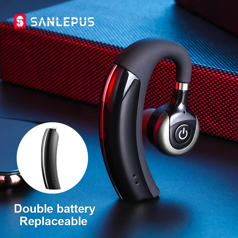 SANLEPUS Беспроводная Bluetooth гарнитура наушники бизнес с микрофоном громкой связи для