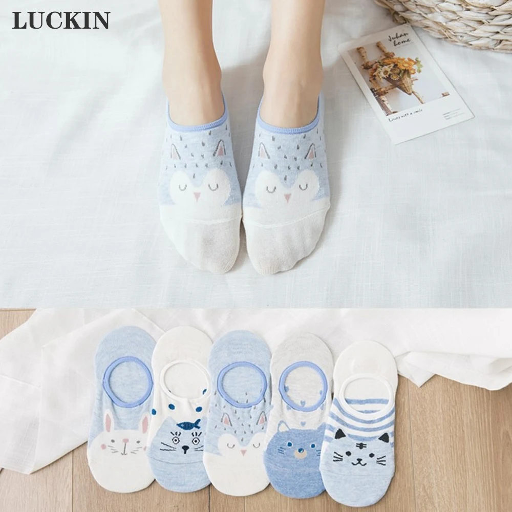 Japanese Kawaii Women Socks High Quality Cotton Cute Animal Invisible