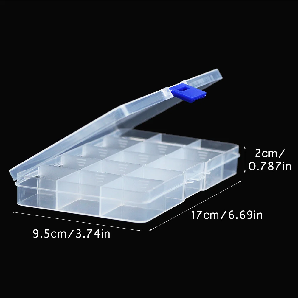WLYeeS 15 сеток Регулируемый для хранения украшений, бусин пластиковый прозрачный контейнер с отделениями Чехол Контейнер товары для дома коробка