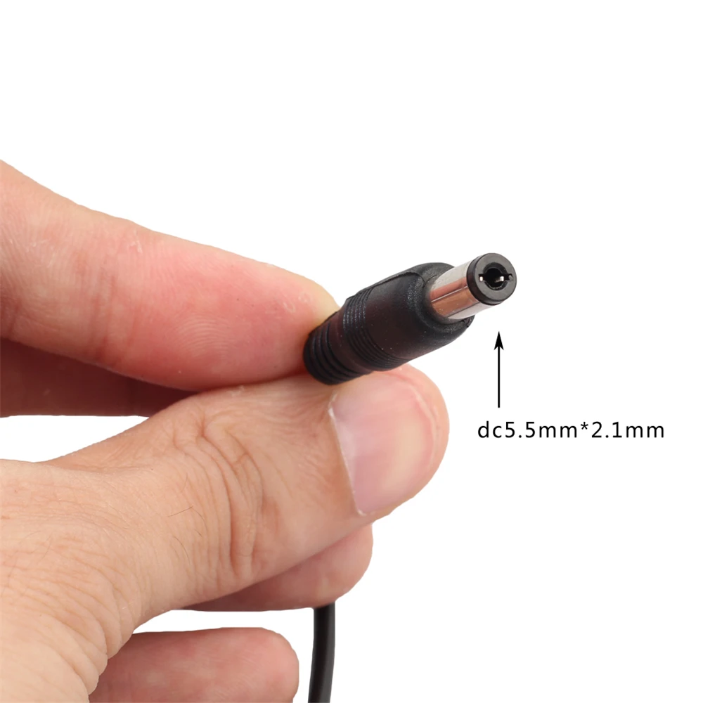 5.5x2.1mm to Car Cigarette Lighter Power Supply Adapter Spring Flexible Cable Wire with Switch Fuse Car Cable Adapter 4