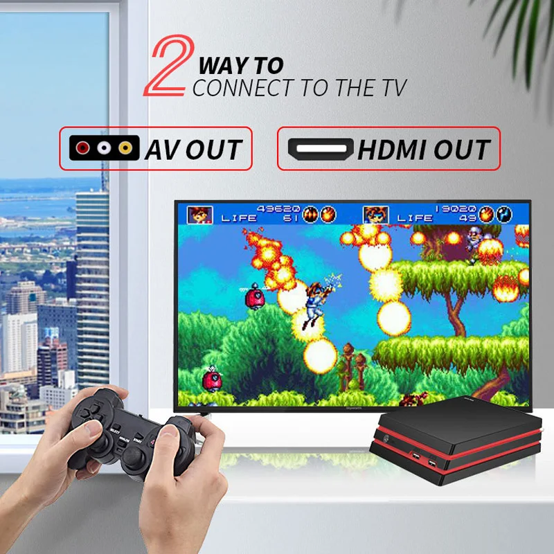 Ретро видео игровая консоль с контроллером геймпад джойстик ПК HDMI 600