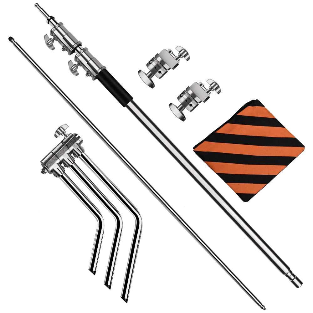 100% Metal  8.53ft/2.6m C-stand With Boom Arm Professional Photography Light Stand For Photo Studio