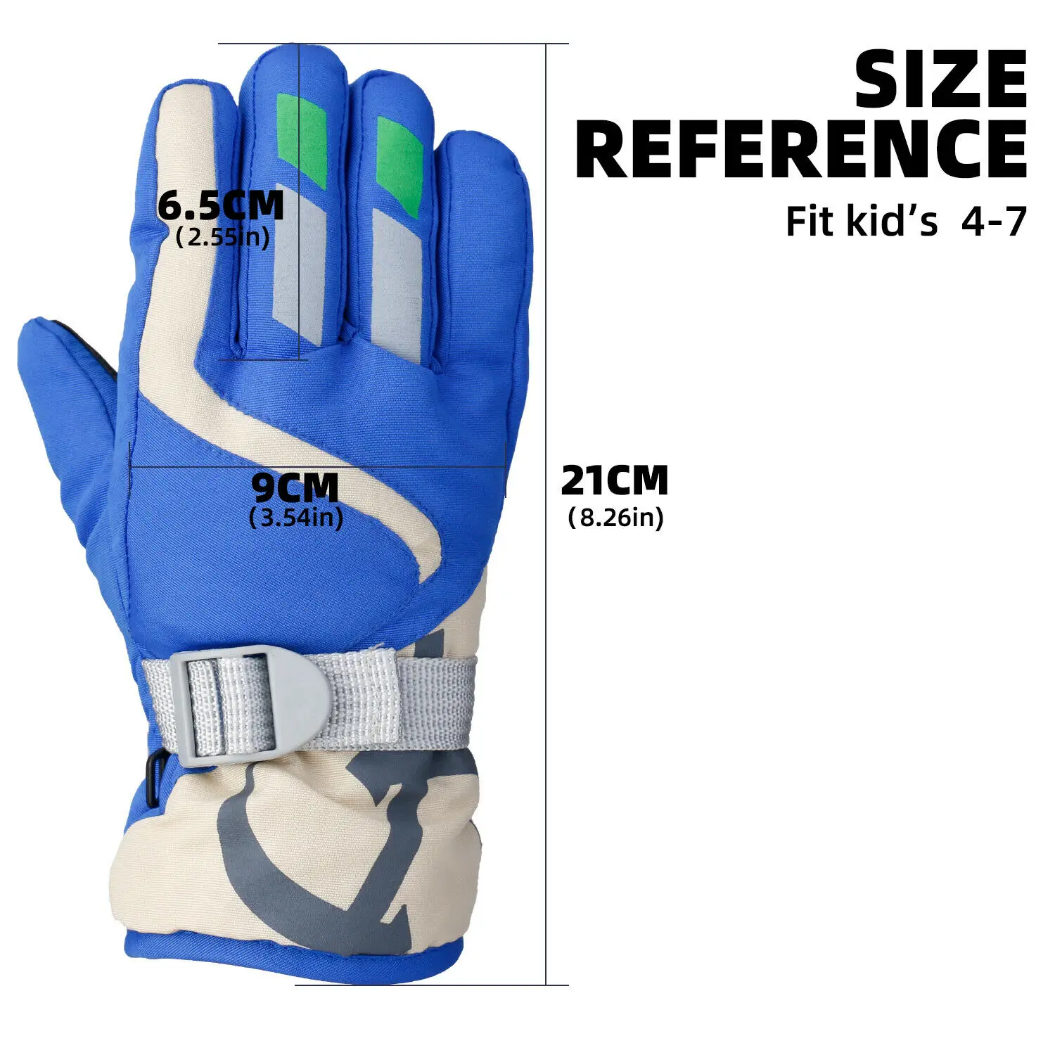 Ski gloves winter gloves thermal ski gloves children kids 3 fingers