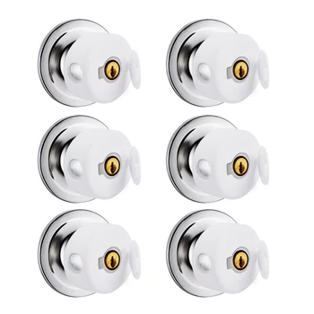 

6 Pack Door Knob Covers -Thicken Child Safety Cover，Child Proof Doors White (Thickened with Buckles)