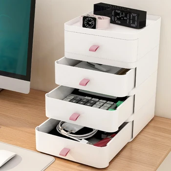

Plastic Desktop Drawer Storage Cabinet Sundries Storage Box Cosmetics Makeup Organizer Box Desk Organizer Office Accessories