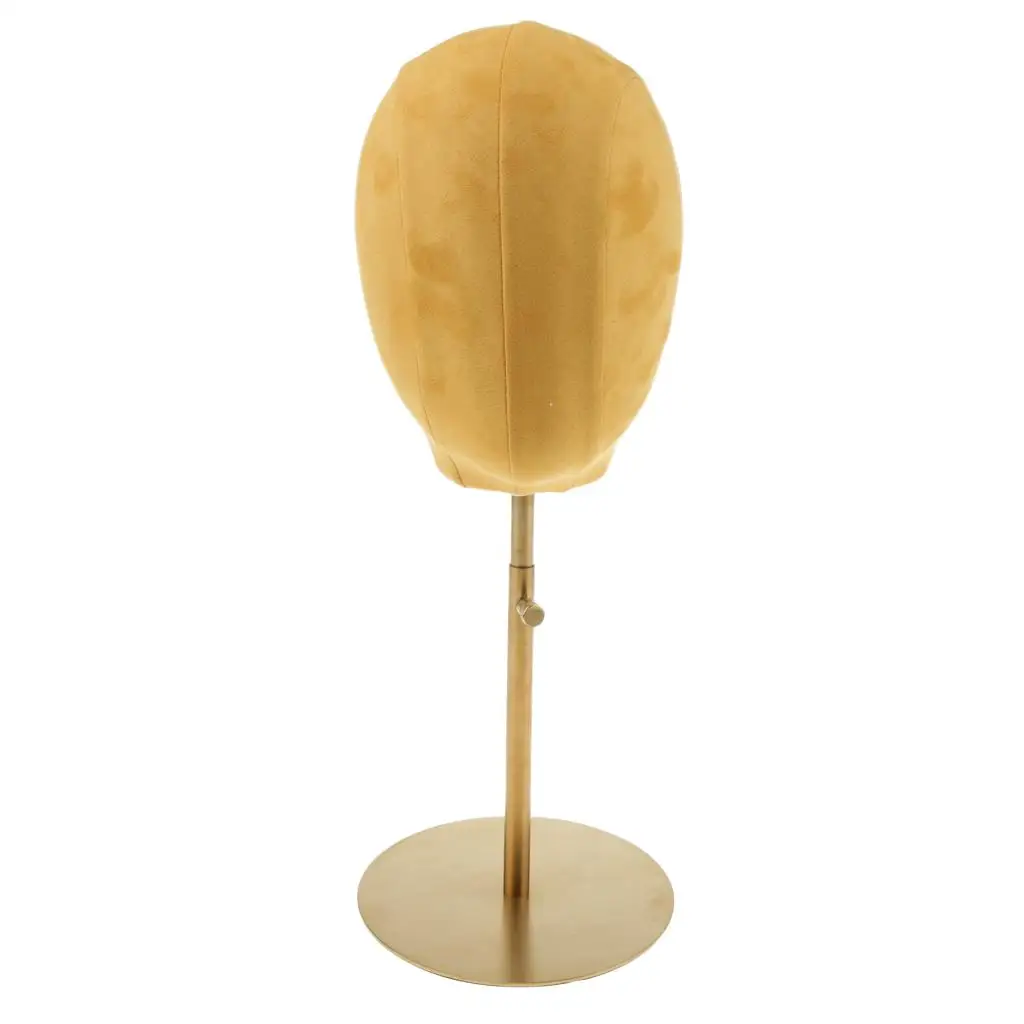 21in Mannequin Head Cork Suede Head Wig Hat Making Display Adjustable Stand