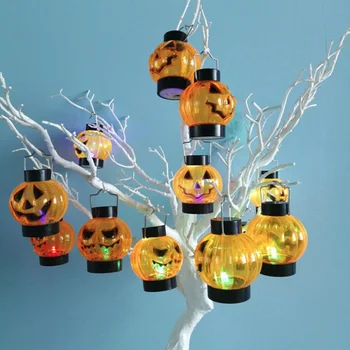 

Halloween Party Lantern Decoration Neon Lights Black And White Random Home Garden Festive Party Supplies Glow Party Supplies