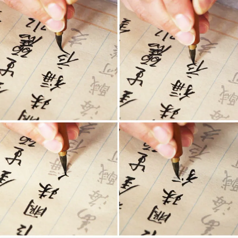 Pen-Stijl Wezel Haar Borstel Pen Kleine Reguliere Script Schrijven Borstel Voor Kopiëren Geschriften Chinese Kalligrafie Schilderij Borstels