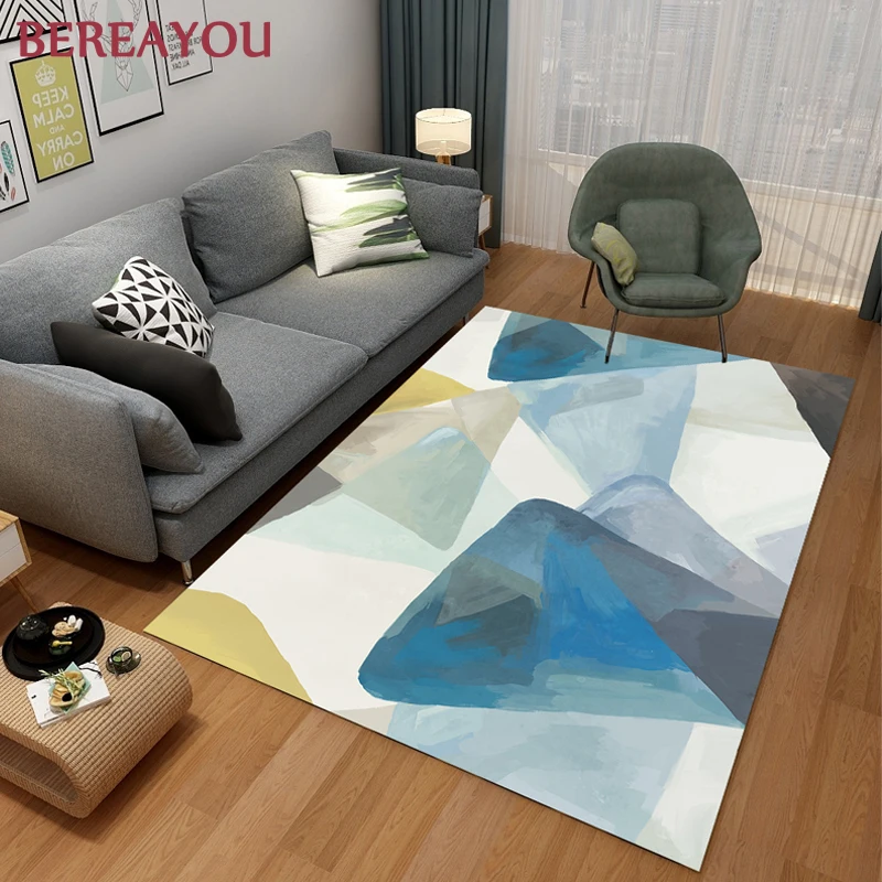 Модные 3D коврики для гостиной ковер с геометрическим рисунком скандинавский