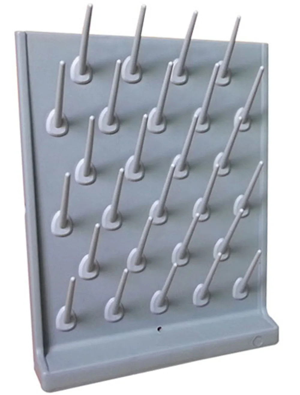 Drying Rack 27 Pegs Gray Lab Supply Pegboard Benchtop Wall-Mount Detachable Pegs Lab Drying Draining Rack Cleaning Equipment
