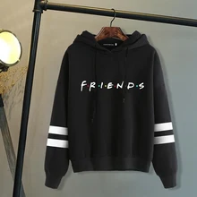 Толстовки в полоску с буквенным принтом и длинным рукавом для женщин, толстовки с капюшоном на осень и зиму, Женский Повседневный пуловер, топы