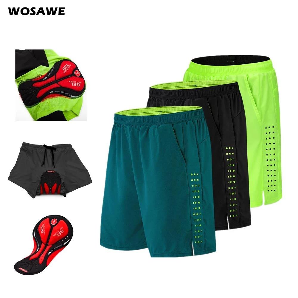 

WOSAWE Cycling Shorts Men Gel Padded MTB Shorts Breathable Loose Fit Downhill Bicycle Underwear Mountain Bike Shorts ciclismo