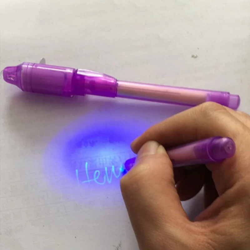 

1Pcs Magic UV Lamp Invisible Ink Pen Invisible Marker Pen Invisible Ink Pen Office School Stationery Supplies Random Color