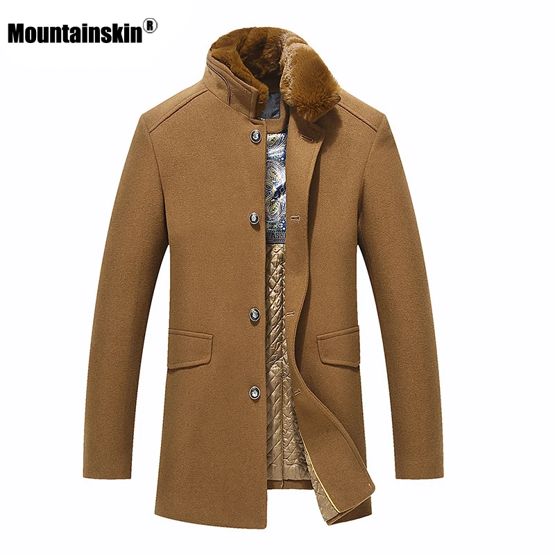 Mountainskin 2020 Winter Men's Wool Jacket Stand Collar Thick Mens Wool Jacket Casual Windproof Cold Protection Coat Male SA953 Mountainskin 2020 Winter Men's Wool Jacket Stand Collar Thick Mens Wool Jacket Casual Windproof Cold Protection Coat Male SA953