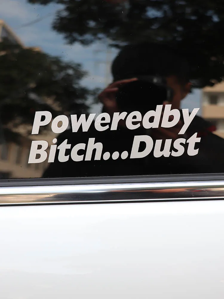 ZTTZDY 17CM*5CM Originality Car-styling Poweredby Bitch Dust Vinyl Decal Car Sticker ZJ2-0154 | Автомобили и мотоциклы