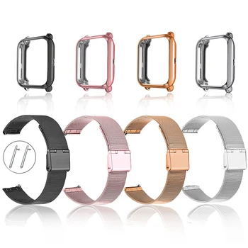 

Strap For Amazfit Bip Case Strap Metal Bracelet For Huami Amazfit Bip Lite S Wrist Strap Band Screen Protector Film Accessories