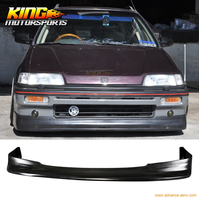 Подходит для 1988 1989 Honda Civic 3Dr 88-91 Wagon передний бампер губ Zenki Style PU Global БЕСПЛАТНАЯ