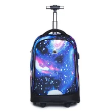 2" дюймовый Дорожный чемодан на колесиках, чехол для путешествий, школьные рюкзаки на колесиках для мужчин и женщин, сумка для ноутбука, чехол для чемодана