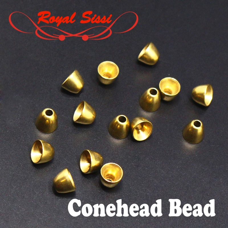 Royal Sissi 20 Pezzi Di Medie Dimensioni Fly Tying Ottone Conehead Beads Tube Fly 4 # Lanoso Bugger Streamer Fly Head Bead Fly Legando Materiali