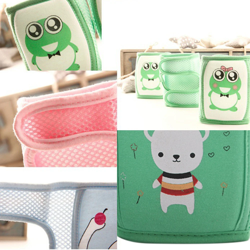 Babys Non-slip Baby Kneecap Summer Children's Cotton Knee Pad Baby Crawling Knee Pads Terry Thick Mesh Breathable