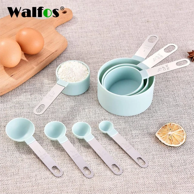 Dropship 8Pcs Plastic Measuring Spoons Cups Scale Teaspoon