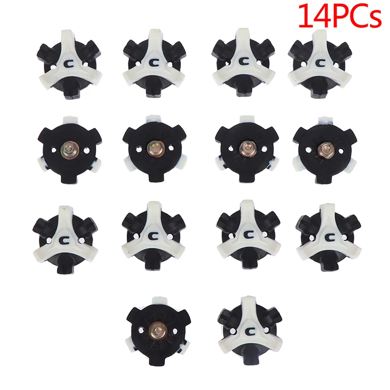 14 шт./лот учебные пособия для гольфа черный+ WhiteRubber шипы для клюшки для гольфа шпильки 1/4 поворот Быстрый Твист обуви замена шипов аксессуары