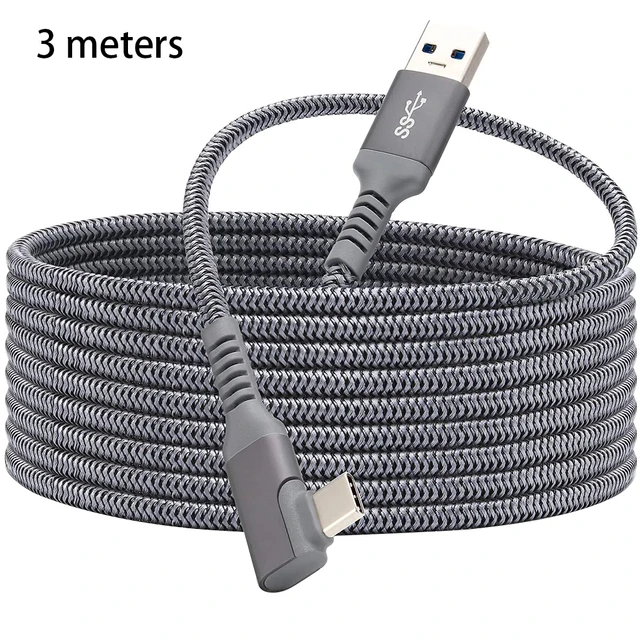 For Oculus Quest 1/2 Link VR Headset Charging Cable Data Line USB 3.0 Type C Data Transfer Type-C To USB-A Cord VR Accessorie 3M