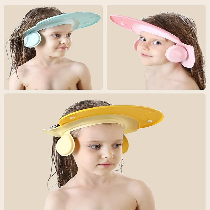 1Pcs Adjustable Baby Shower Hat Toddler Kids Shampoo Bathing Cap Wash Hair Shield Direct Visor Caps for Care Lovely