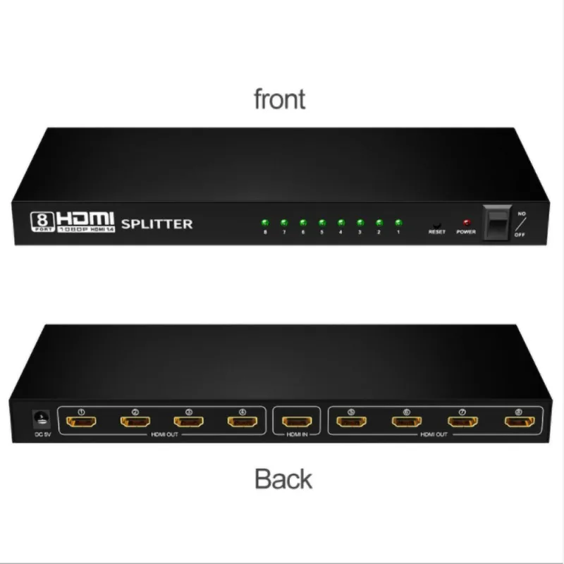 8 портов HDMI адаптер конвертер сплиттер 1080P HD четкое видео Высокое Разрешение HDMI переключатель ЕС США штекер