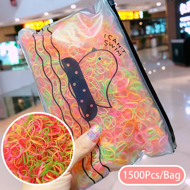50/100/200 Pcs/Bag Children Cute Candy Cartoon Solid Elastic Hair Bands Girls Lovely Srunchies Rubber Bands Kid Hair Accessories Mix 3-1500 Pcs-Bag
