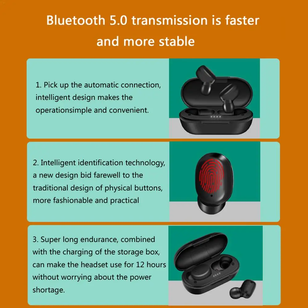 A6X Mini TWS Twins настоящие беспроводные наушники-вкладыши Bluetooth 5,0, спортивные стерео наушники, гарнитура с микрофоном, 280 мАч, автоматическая зарядка