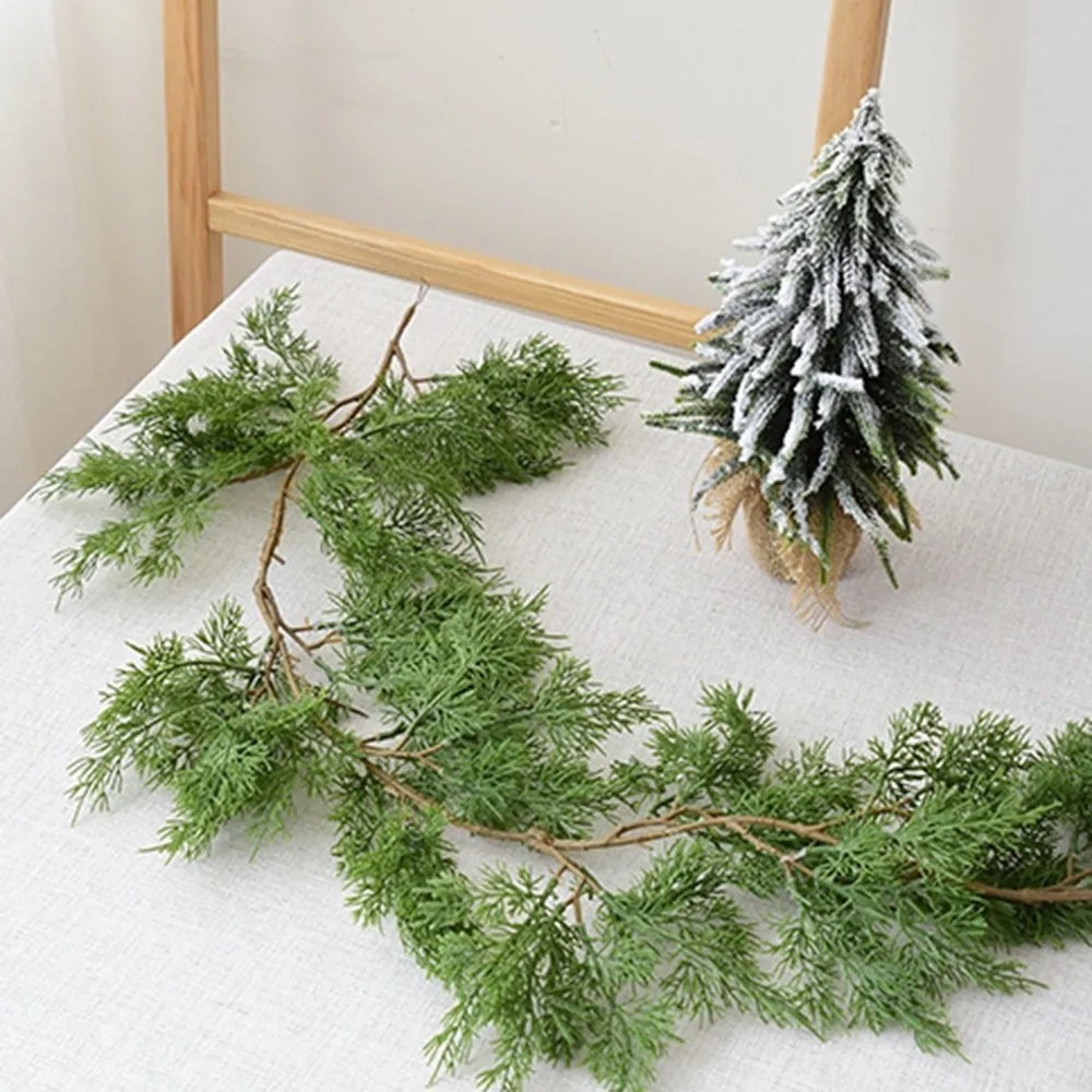 1 шт., модная подвеска DIY, Рождественская ротанговая сосновая ветка, висячие украшения для магазина, вечерние украшения для рождественских праздников, украшения для дома